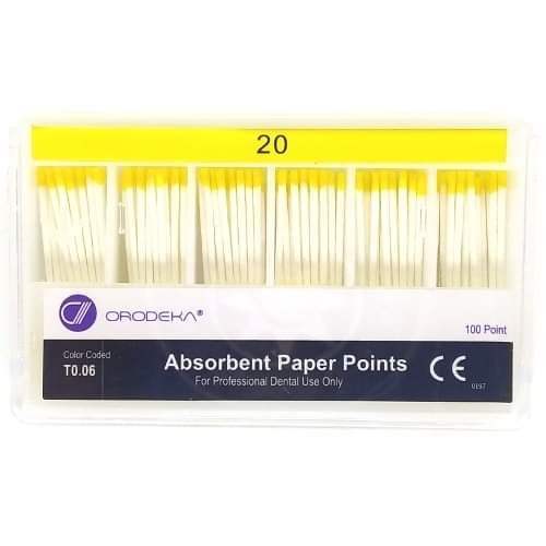 Orodeka 0.04 mm Taper Paper Points, #40 - Box/100
